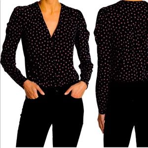 🆕AFRM Noir/Pink Blossom Bodysuit